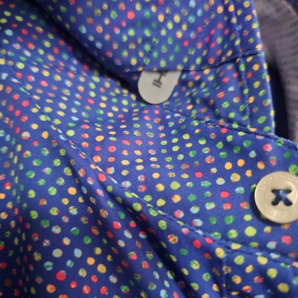 Bugatchi Blue Dotted Multi Color Shirt - Picture 7 of 13